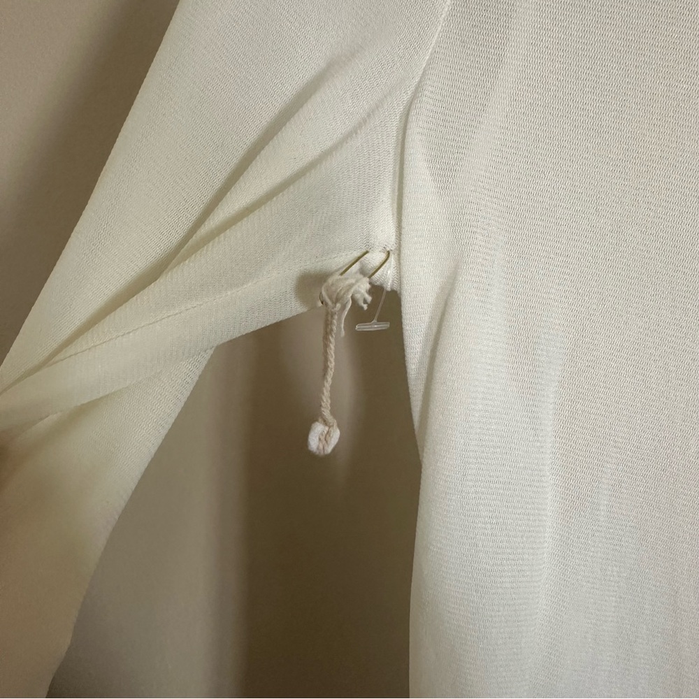 Wilfred Cream Long Sleeve Button-Down Top - Picture 7 of 8